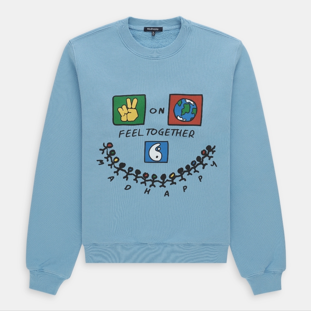 🆕️ Madhappy Peace on Earth 6th Anniversary Crewneck Pullover Sweatshirt